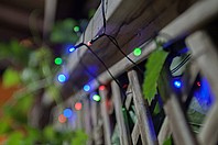 שרשרת נורות לד סולארית גרילנדה 50 נורות לד LED - צבעוני