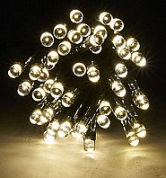 שרשרת נורות לד סולארית גרילנדה 50 נורות לד LED - צבע לבן