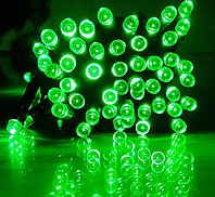 שרשרת נורות לד סולארית גרילנדה עם 100 נורות לד LED בצבע ירוק