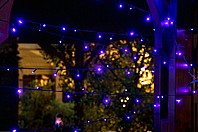 שרשרת נורות לד סולארית גרילנדה עם 100 נורות לד LED בצבע כחול