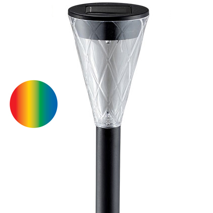 תאורה סולארית לגינה עמודי תאורה לגינה קונוס שחור מחליף צבעים תאורה סולארית לגינה עמודי תאורה לגינה קונוס שחור מחליף צבעים