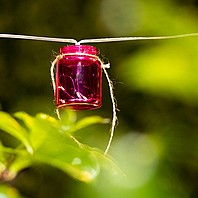 שרשרת נורות לתאורת גינה סולארית גרילנדה לד 8 צנצנות צבעוניות