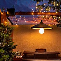 תאורה סולארית לתליה חזקה 300 LUM אור לבן חם / קר עמיד במים כולל שלט