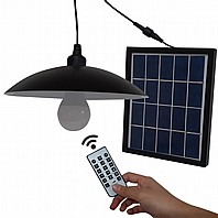 מנורת תליה סולארית חזקה 300 LUM אור לבן קר או לבן חם עם שלט