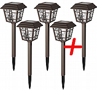 1+4 מתנה - תאורה סולארית דגם רודוס בצבע לבן חם 6 LUM עמיד במים