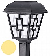 תאורה סולארית דגם מונקו בגוון לבן חם - עמודי תאורה לגינה