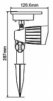 תאורה סולארית ספוט סולארי לגינה עמיד במים עוצמה 35 LUM צבע לבן חם צהוב